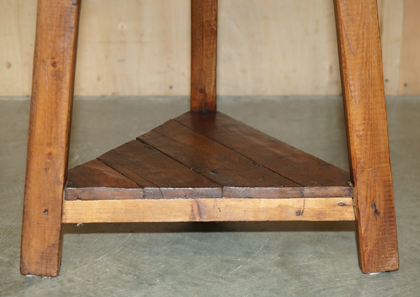 photo for sale 19th Century Primative Pine Cricket Table Stunning Timber Patina Must See Pics
