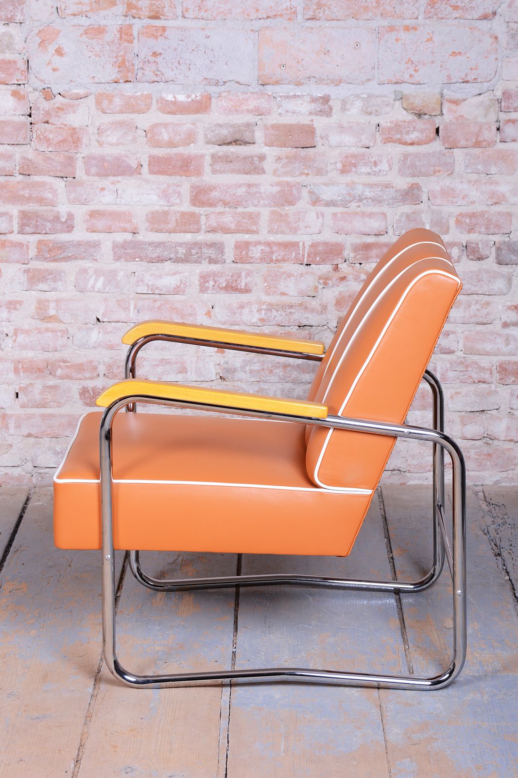 Pair Of Restored Bauhaus Armchairs, By K. Honzík For Vanický Praha, Czech, 1930s photo vintage