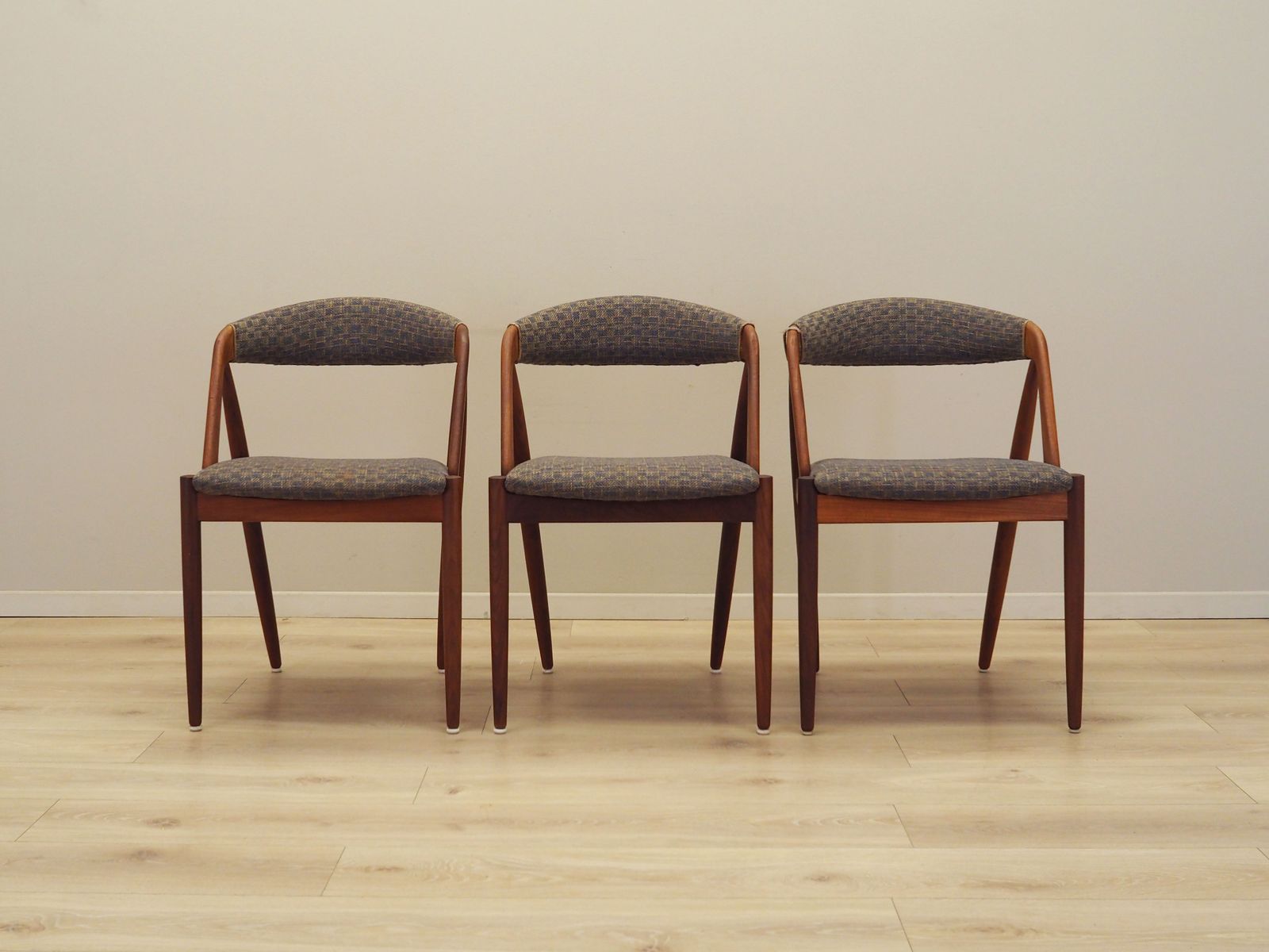 Set Van Drie Teakhouten Stoelen, Deens Design, Ca. Jaren 1970, Ontwerper: Kai Kristiansen photo furniture