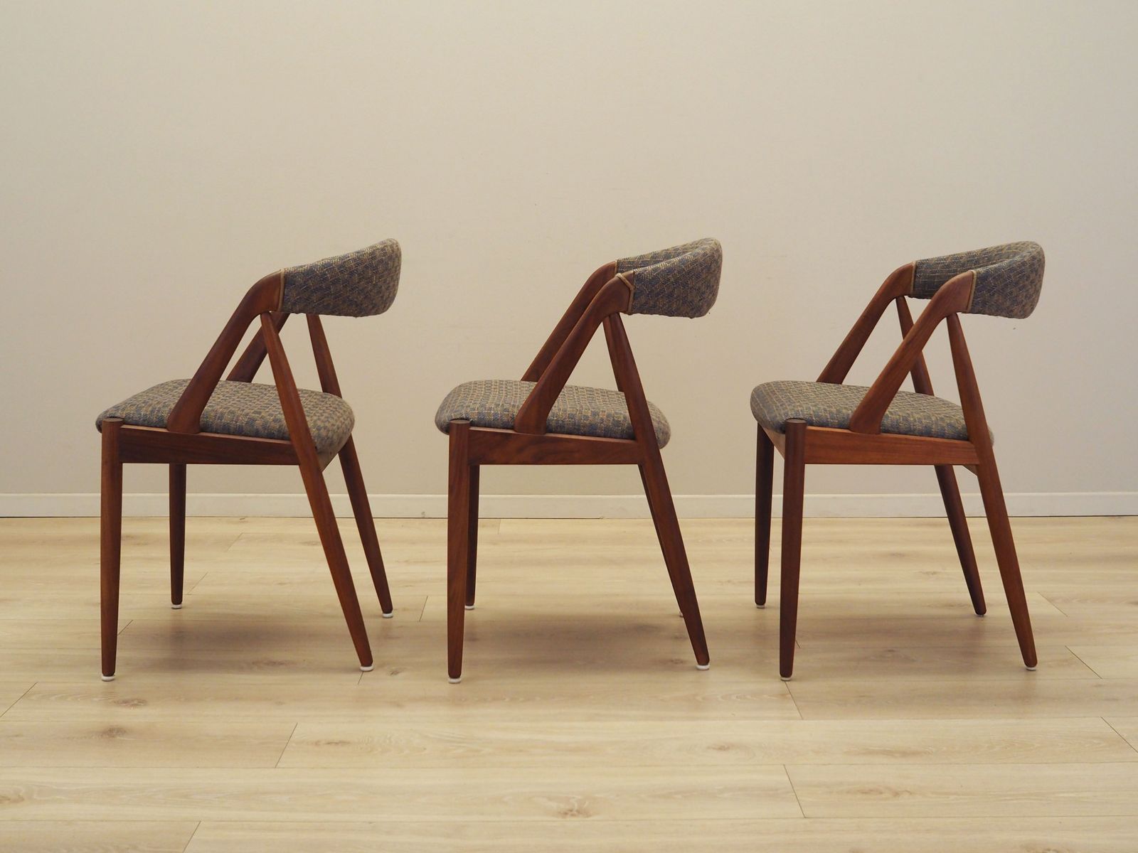 Set Van Drie Teakhouten Stoelen, Deens Design, Ca. Jaren 1970, Ontwerper: Kai Kristiansen photo Meubels