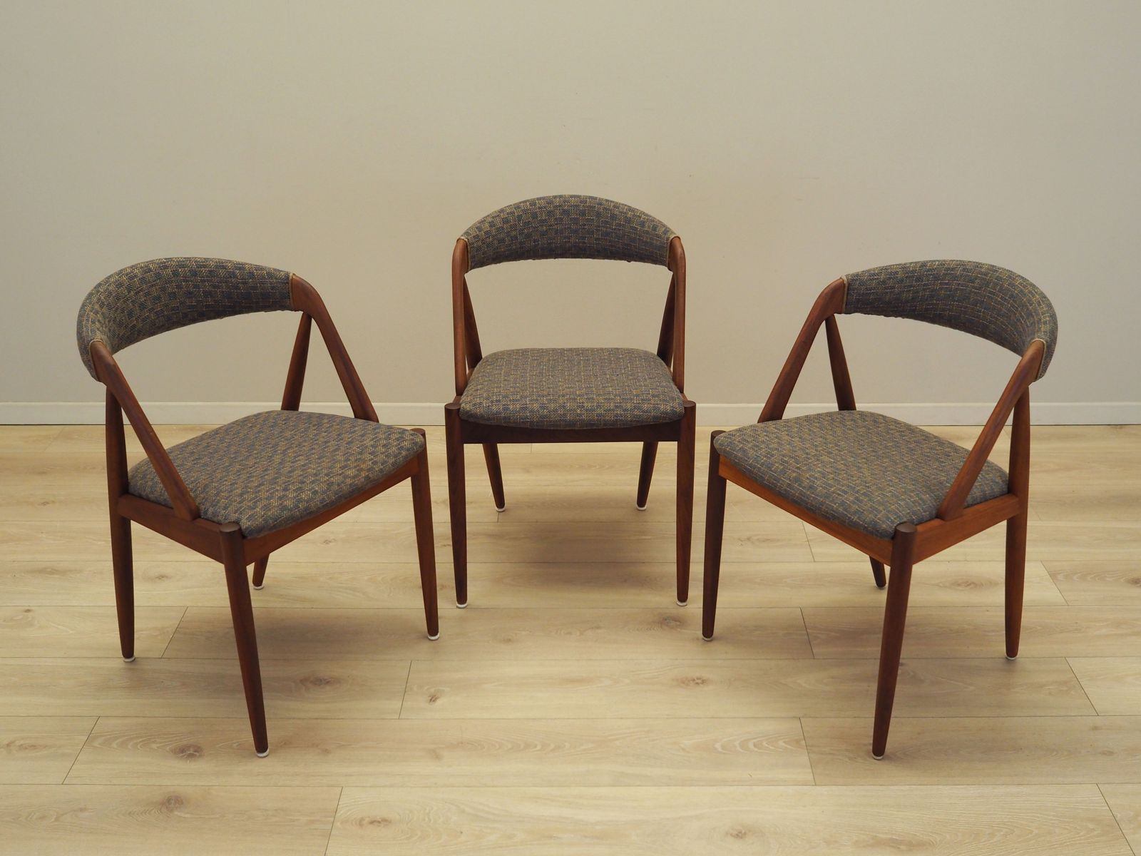 Set Van Drie Teakhouten Stoelen, Deens Design, Ca. Jaren 1970, Ontwerper: Kai Kristiansen photo vinterior