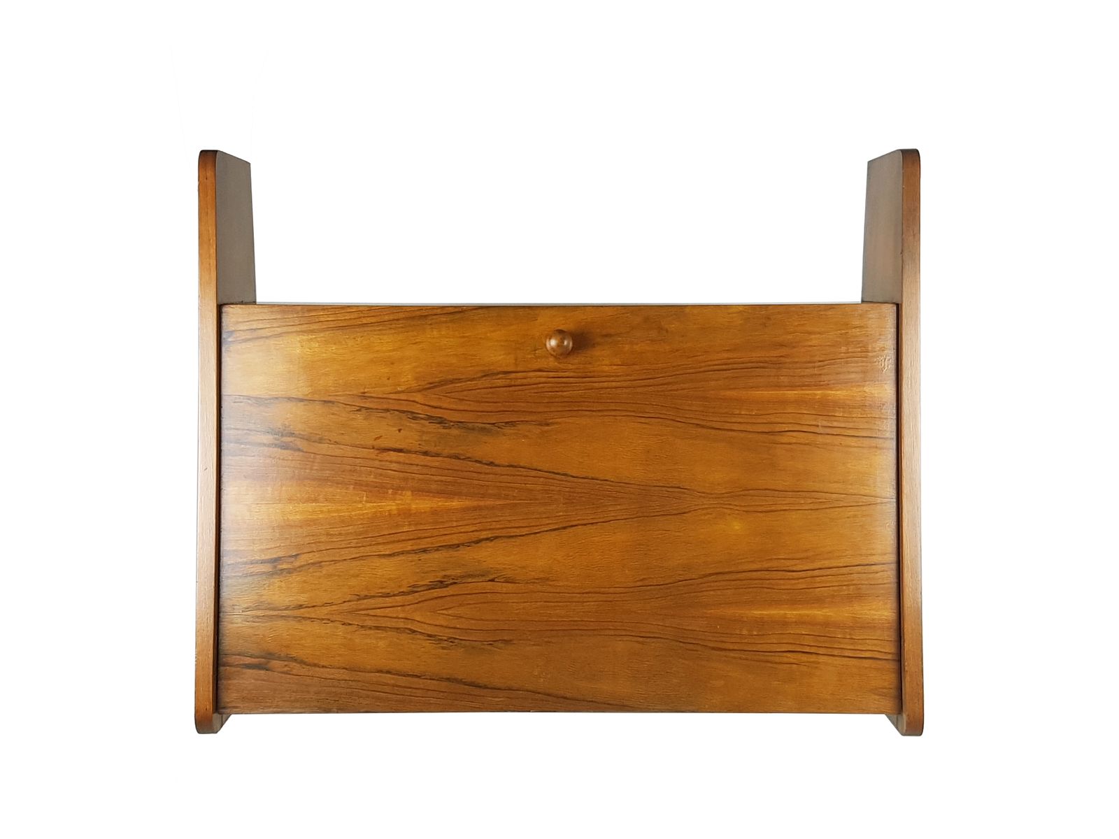 Mid Century Modern Wooden Drop Off Wall Secretary Attributed To Marcel Gascoin, 1950s photo 1500.0