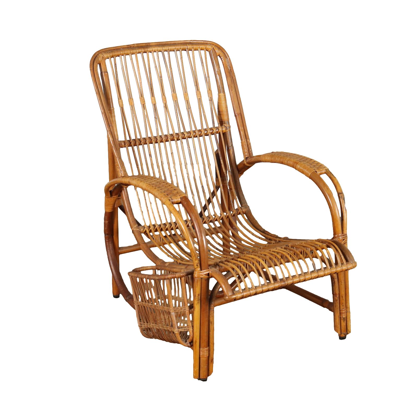 Vintage 1960s Armchair Wicker Italy
