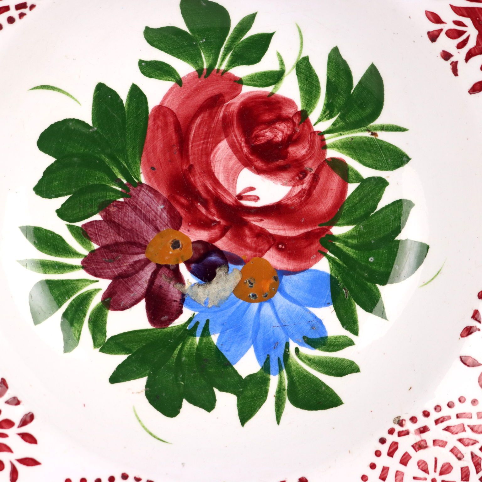 Antique Plate Majolica Ceramic France XX Century photo for sale