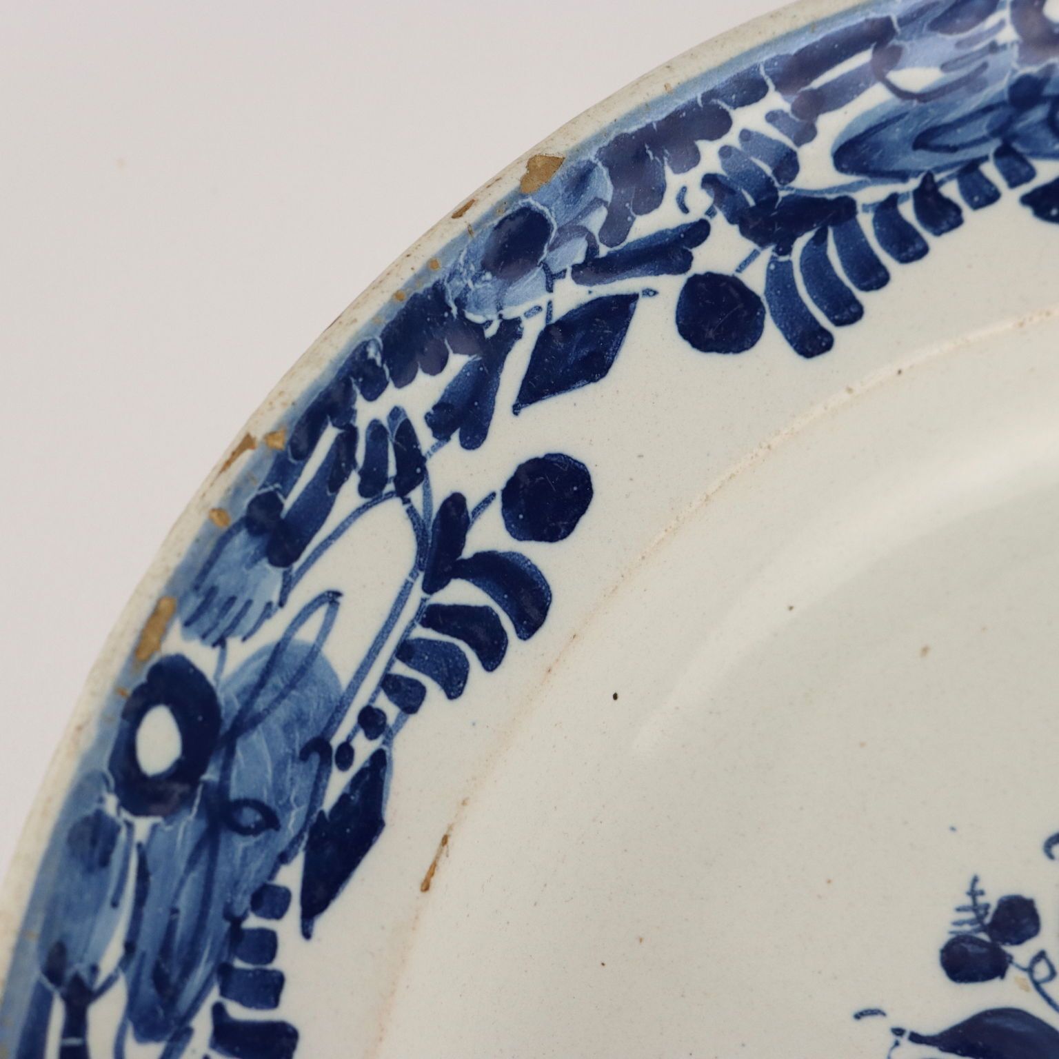 Antique Majolica Plate Man. Antonibon Nove Italy XVIII Century photo vinterior