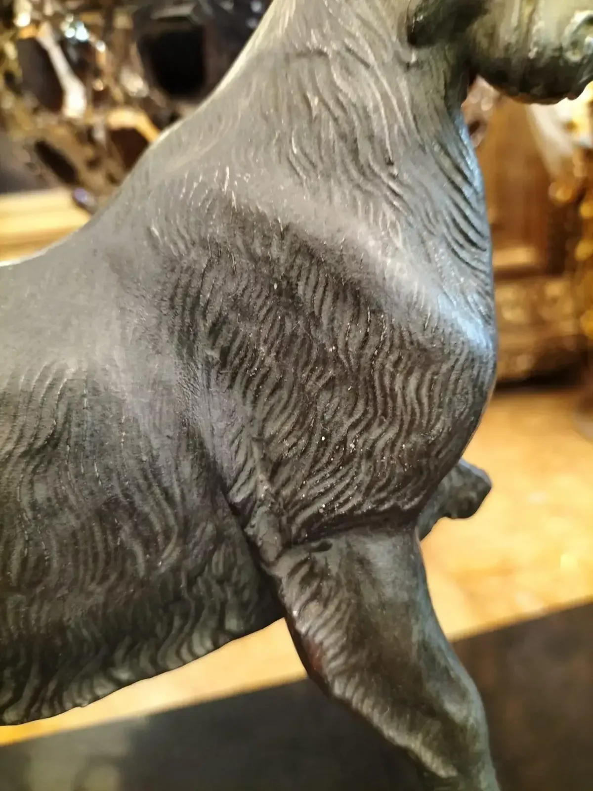 Dynamic Animal Sculpture Of Goats In Bronze, 20th Century photo Art
