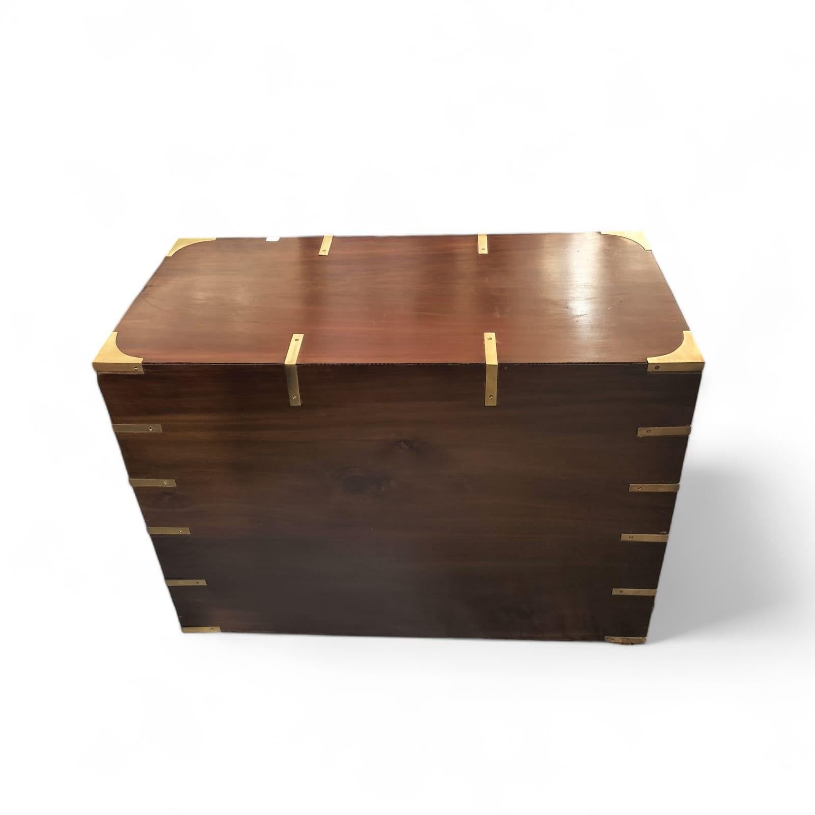 19th Century English Campaign Marine Chest Of Drawers In Mahogany photo vinterior