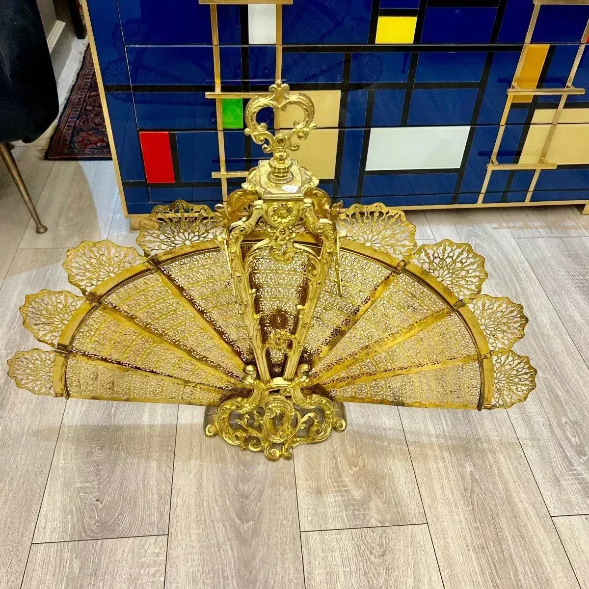 19th Century Fireplace Screen In Gilt Bronze photo buy