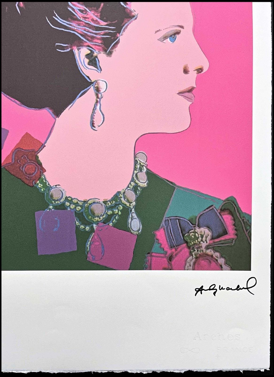 Andy Warhol  Queen Margrethe   Signed, Numbered Edition Of 100, 38 X 56 Cm, Edition Leo Castelli photo Art