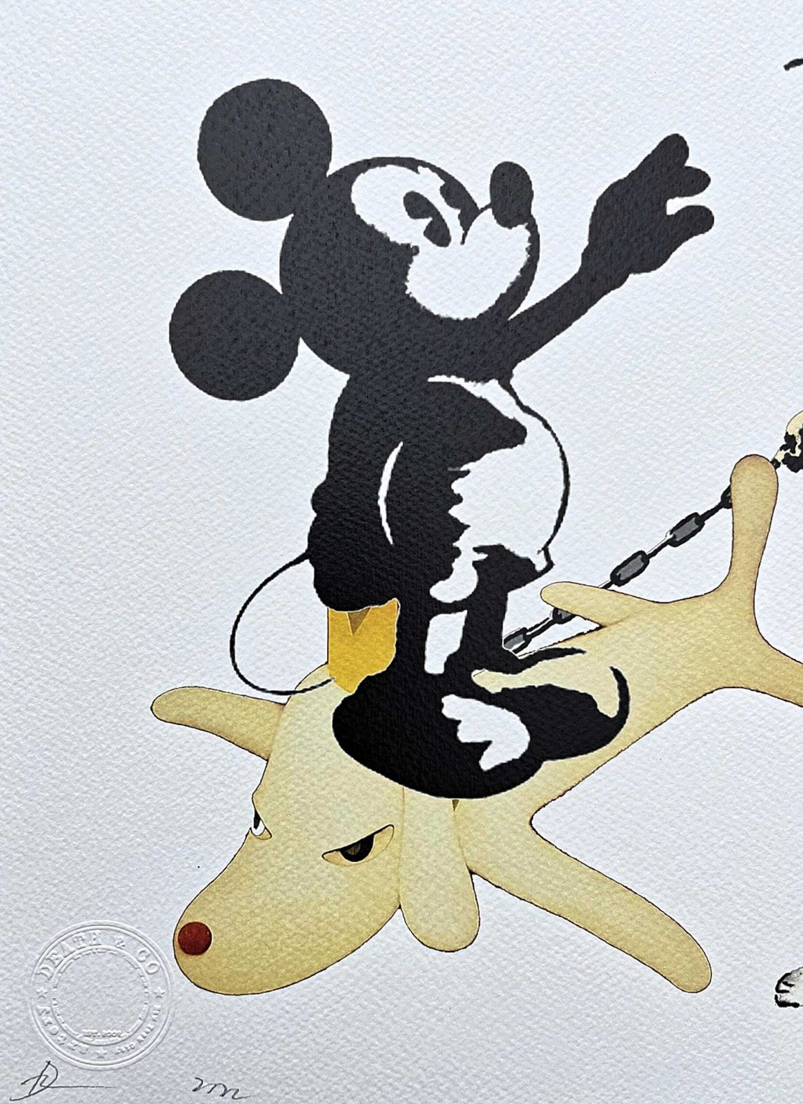 Death Nyc   Mickey, Balloon And Dog   Gesigneerd, Certificaat (Coa), Gelimiteerde Oplage, Datering, 32 X 45 Cm, #Deathnyc #Art #Giclée #Print #Signed photo for sale
