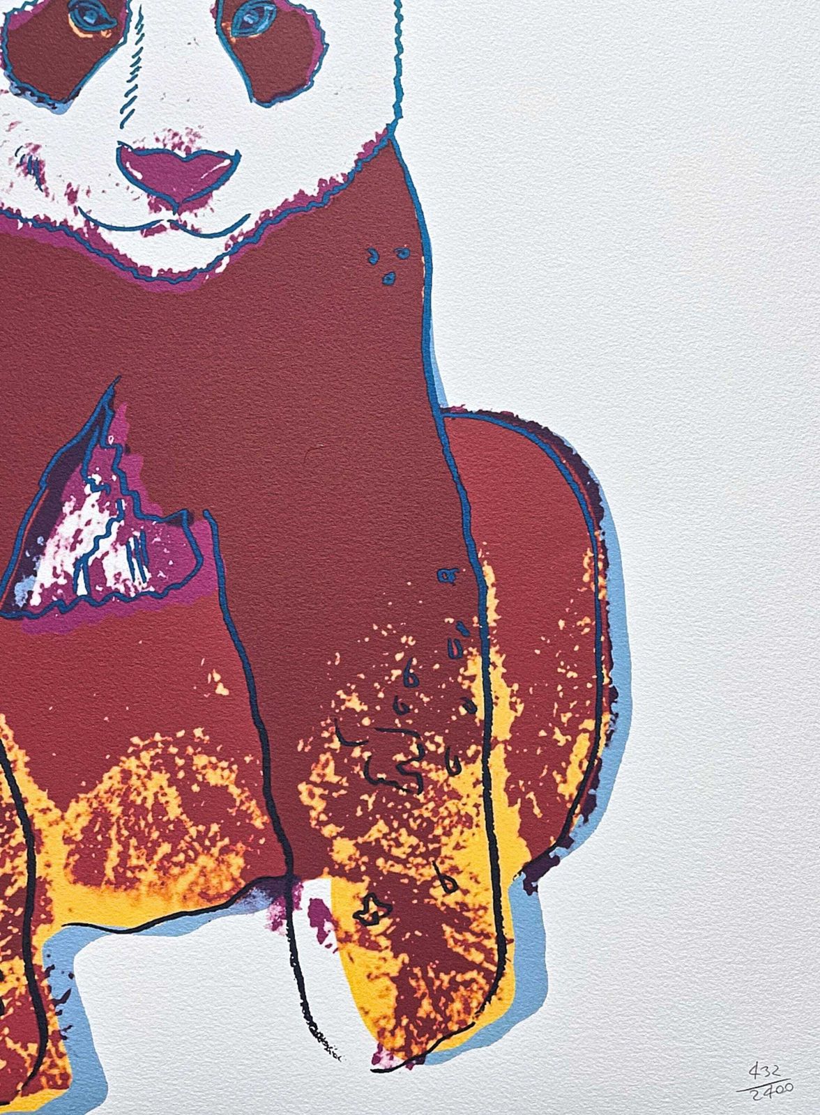 Andy Warhol (After)   Giant Panda   Signed, Certificate, Limited Edition 432/2400, 60 X 60 Cm, photo Art