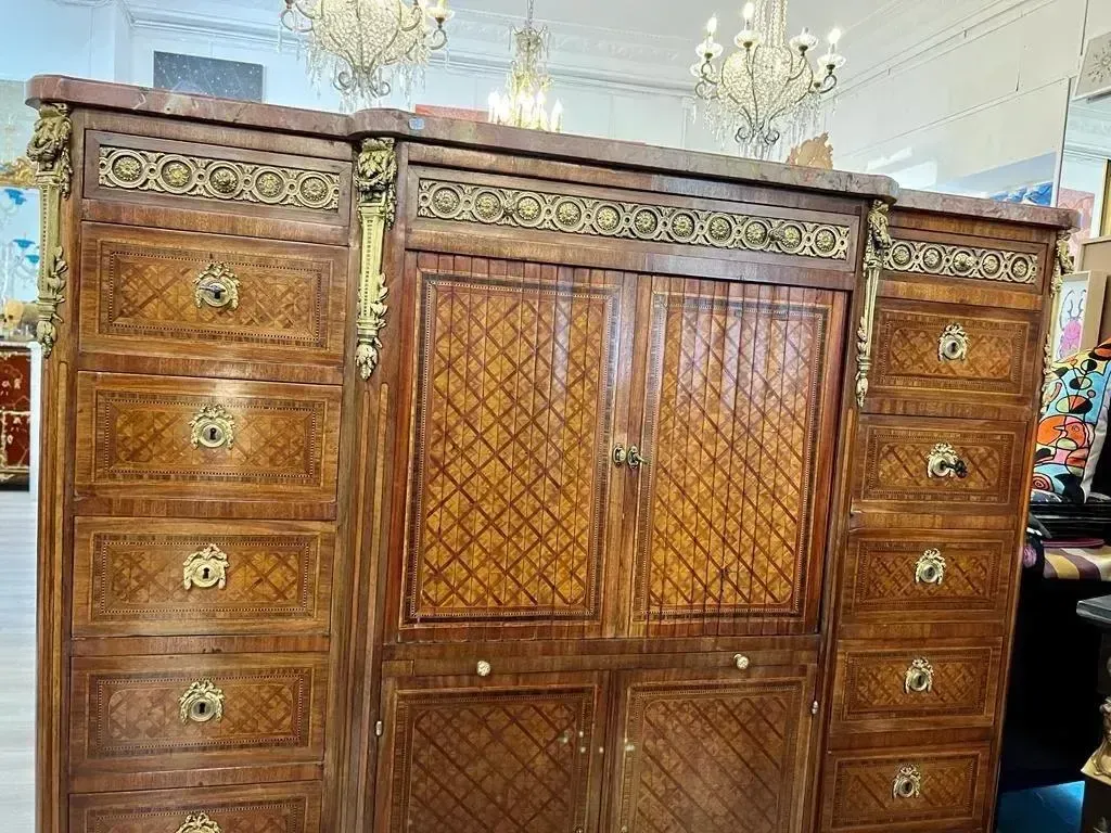 photo furniture Late 19th Century Louis XV Transition Style Cabinet