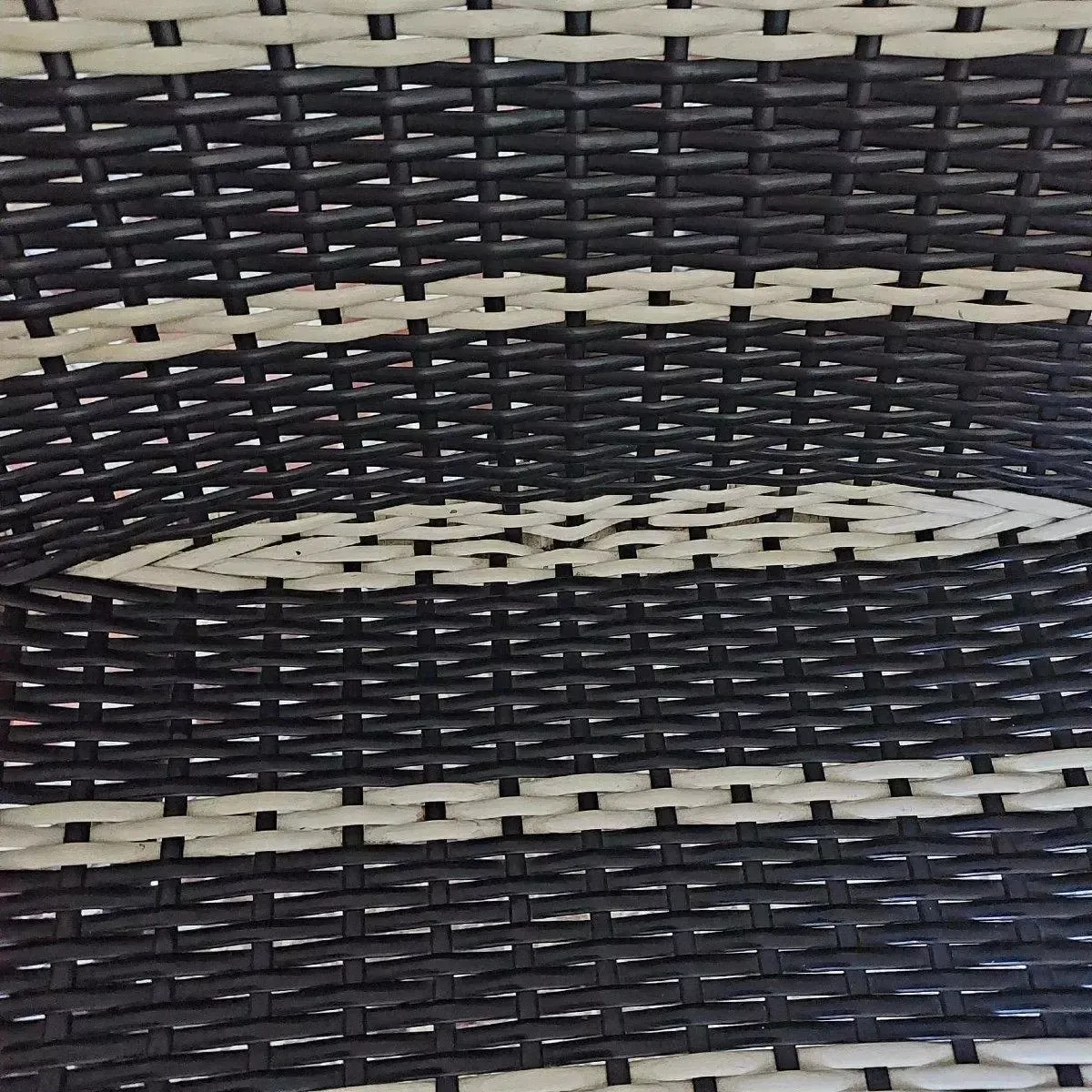 1950s Pair Of Black & White Woven Vinyl Satellite Lounge Chairs photo for sale