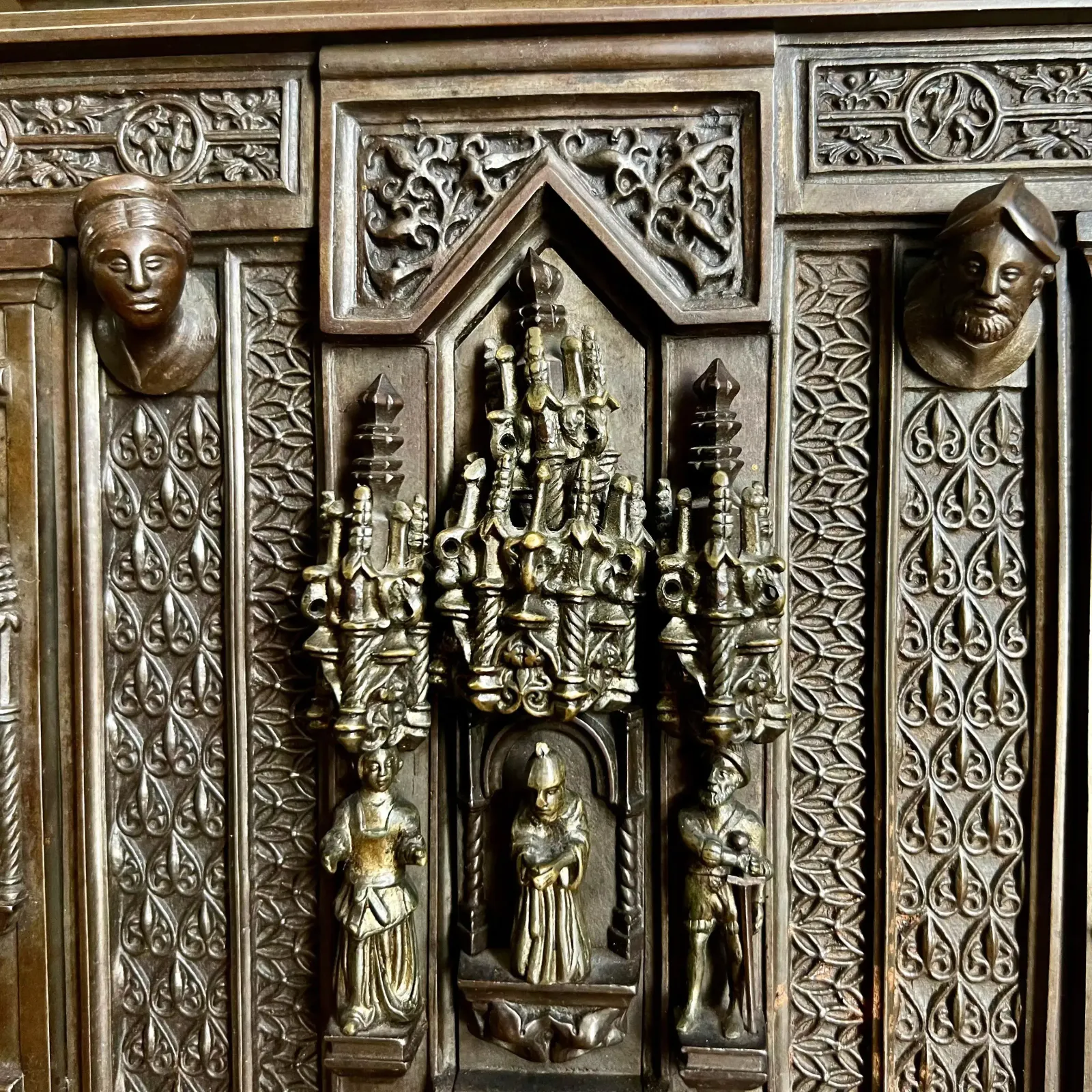 Bronze Jewelry Chest In Neo Gothic Style From The Napoleon III Period photo furniture