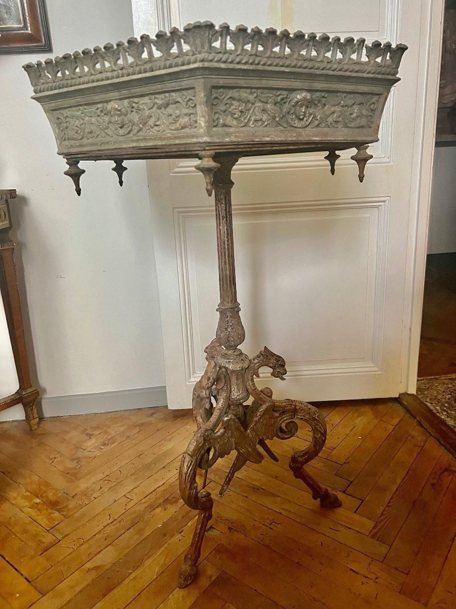 19th Century Large Hexagonal Bronze Jardiniere In The Style Of Victor Paillard photo Home Decor