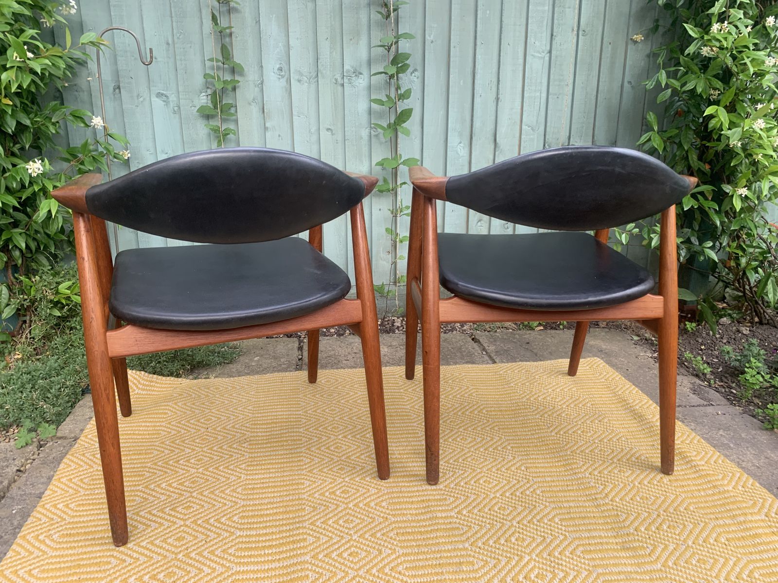 Original Mid Century Danish Design Teak Pair Of Carver Chairs photo furniture