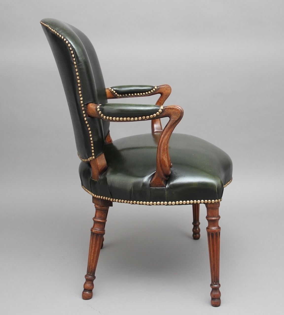 19th Century Mahogany Open Armchair photo for sale