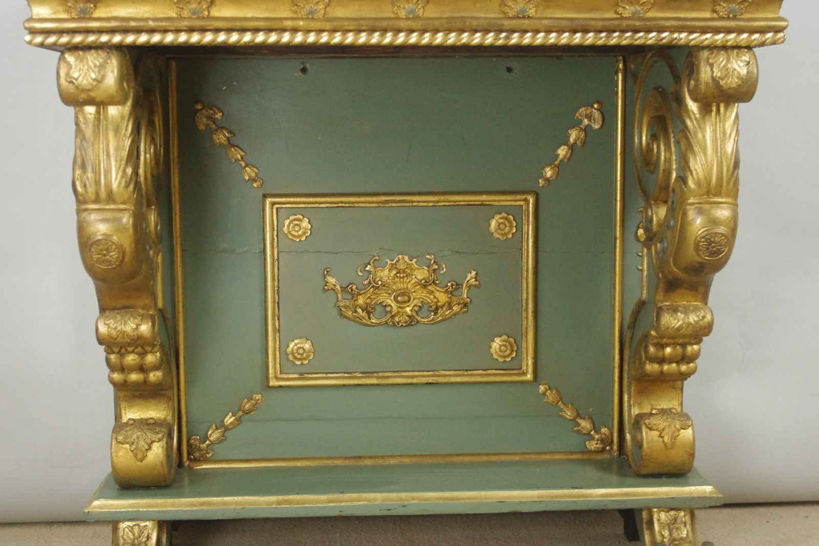 19th Century French Painted And Gilt Console With Marble Top photo buy