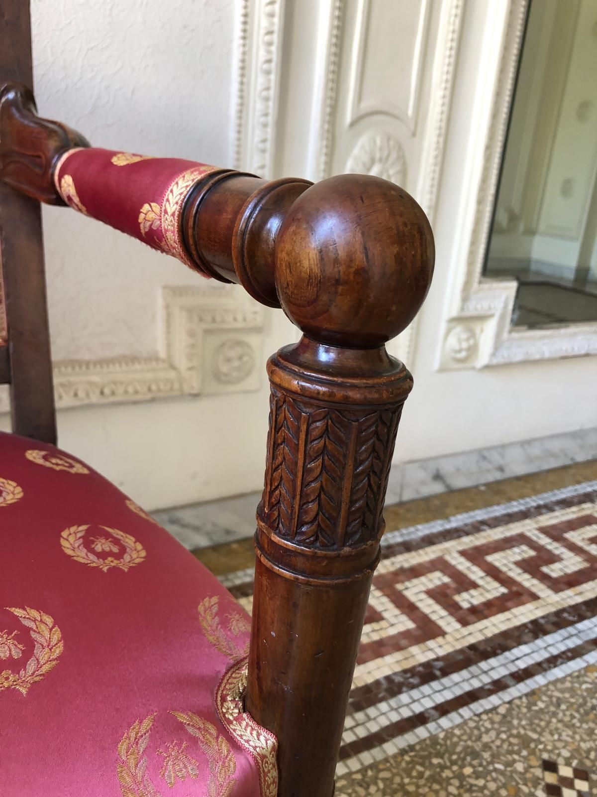 photo vintage Pair Of 19th Century Armchairs From The Empire Period