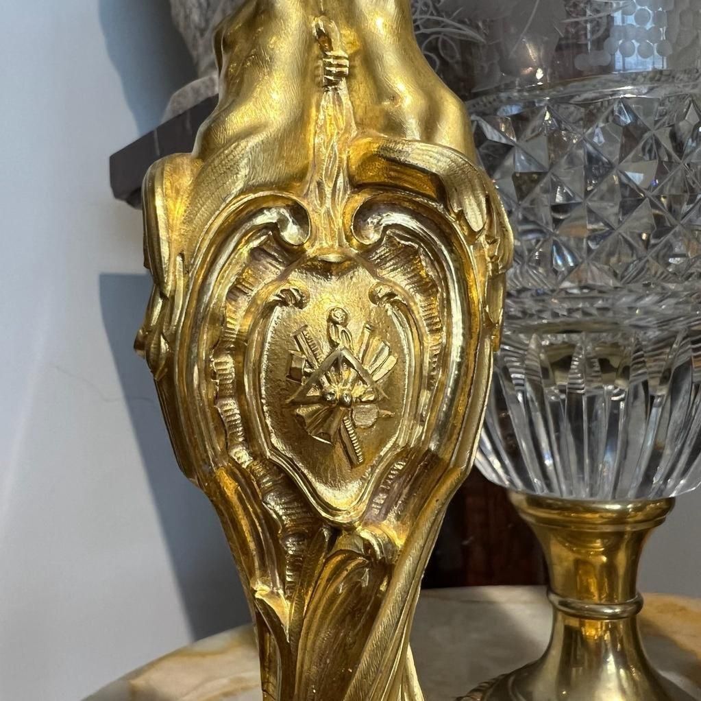 photo for sale 19th Century Gilt Bronze Candleholders, In The Style Of Ernest Meissonier