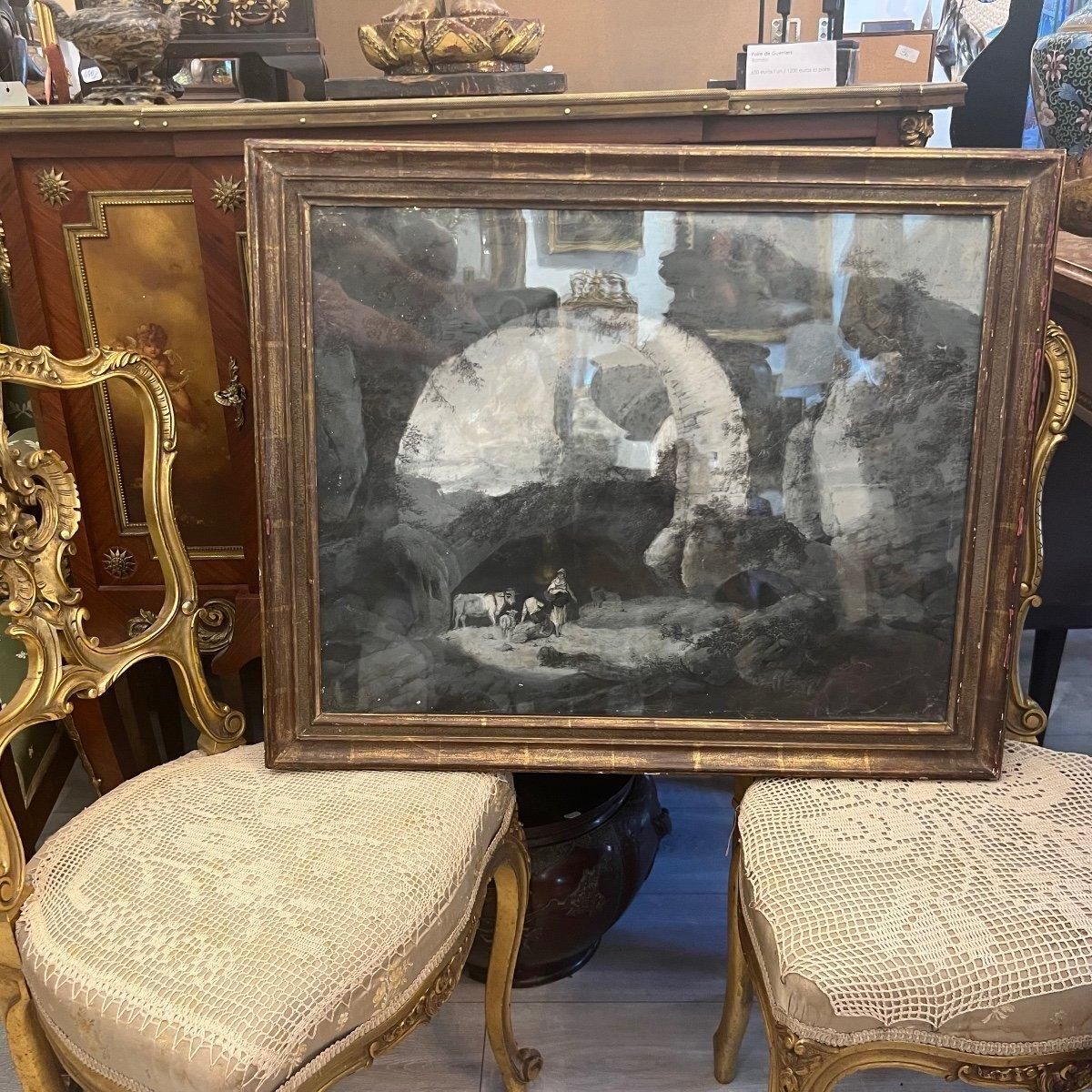 17th Century Grisaille Of A Dutch Pastoral Scene photo for sale
