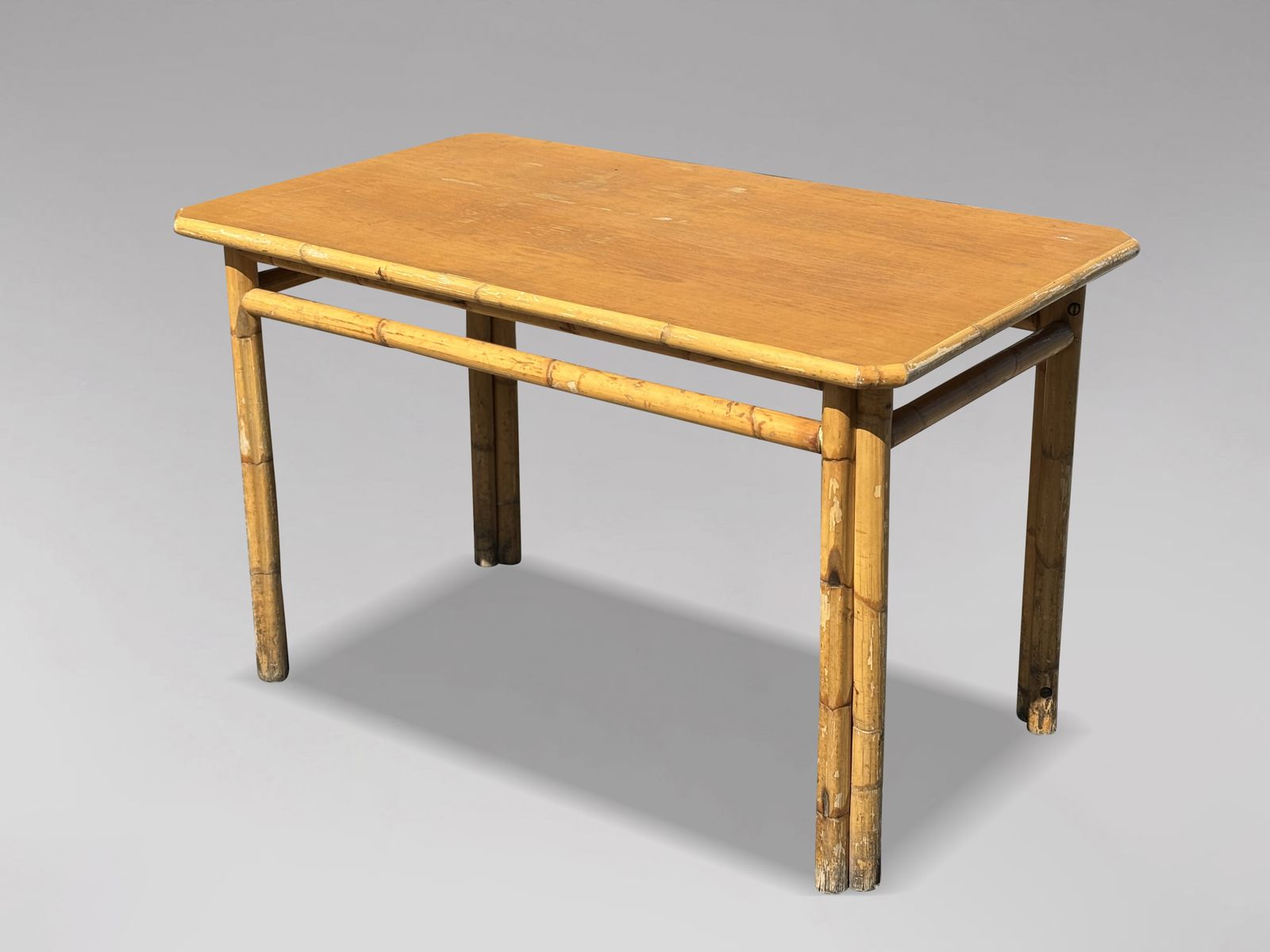 Mid Century French Bamboo Dining Table