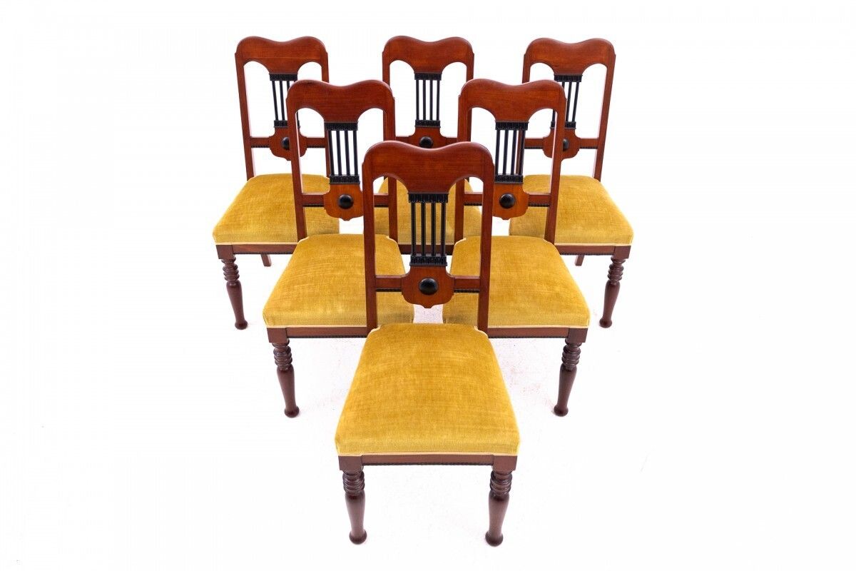 Set Of Six Chairs, Northern Europe, Turn Of The 19th And 20th Centuries. After Renovation.