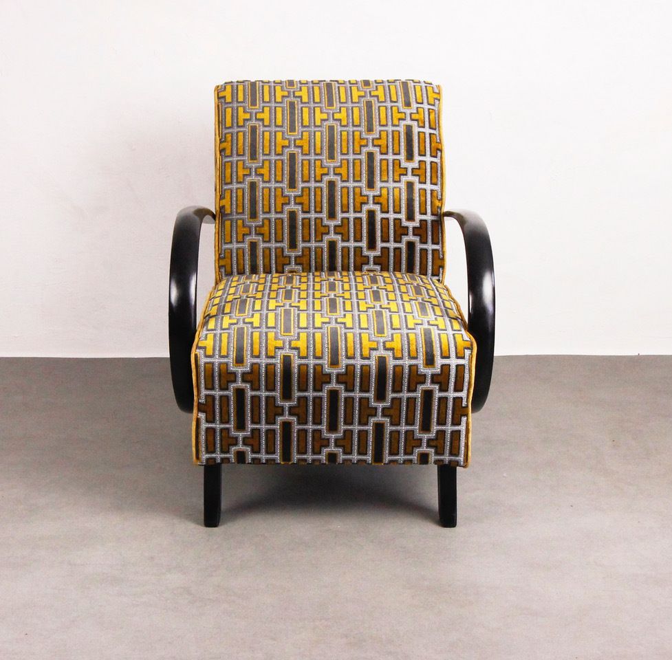 Armchairs "Gold Tetris" From 1935 By Jindrich Halabala photo furniture