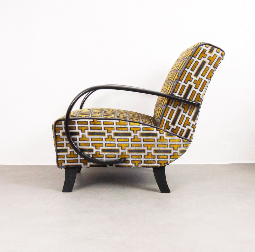 Armchairs "Gold Tetris" From 1935 By Jindrich Halabala photo Furniture
