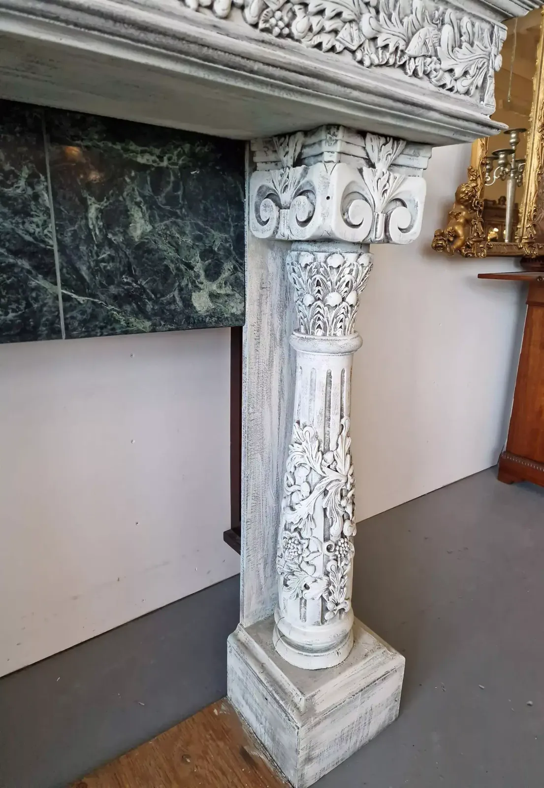 photo furniture Beautifully Carved Fireplace Portal