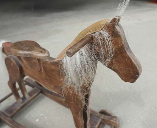 Little Wooden Horse, Pull Along And Rocker photo vinterior