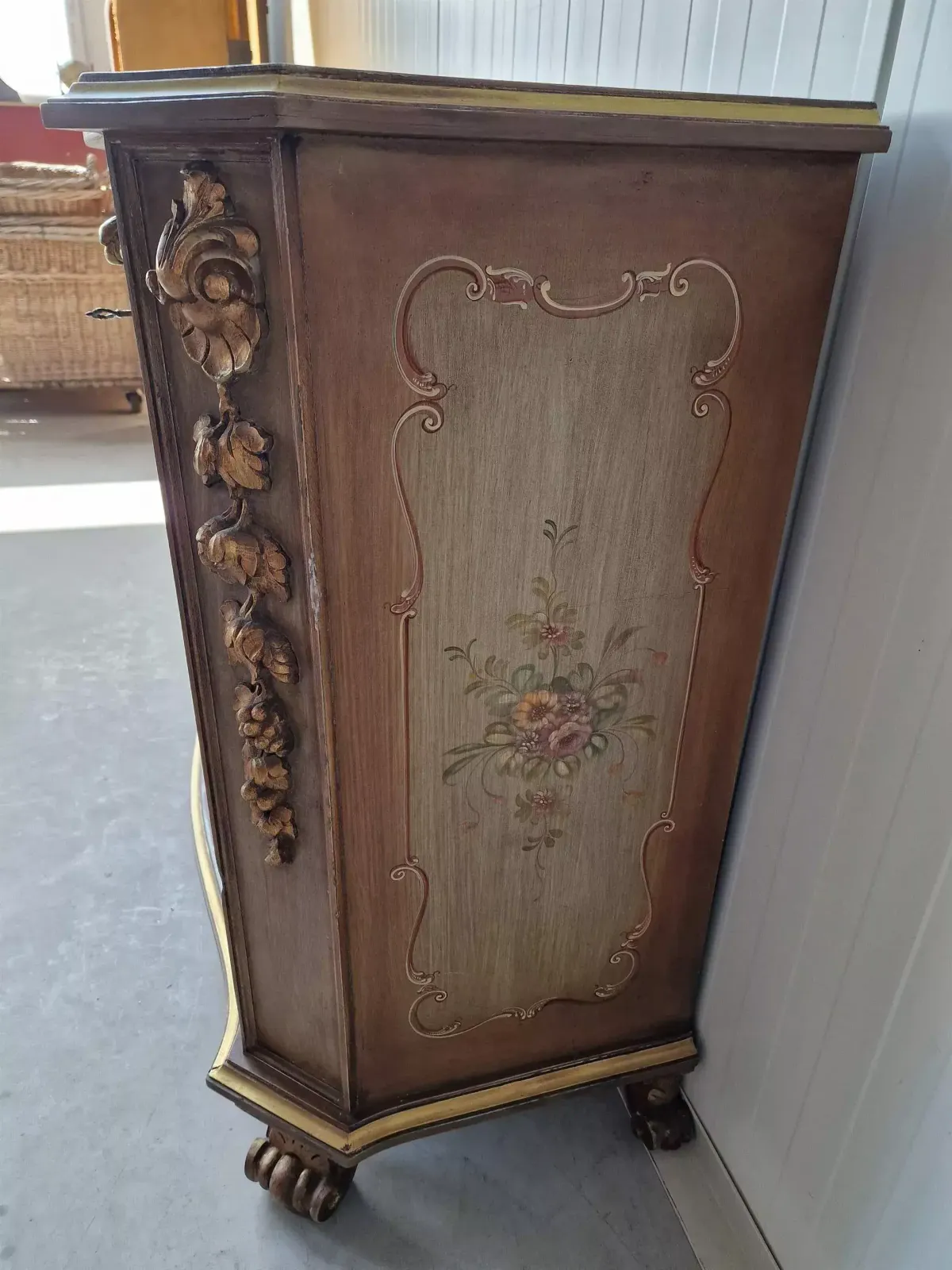 Furniture Nice Painted Cabinet, 1960s, Vintage photo