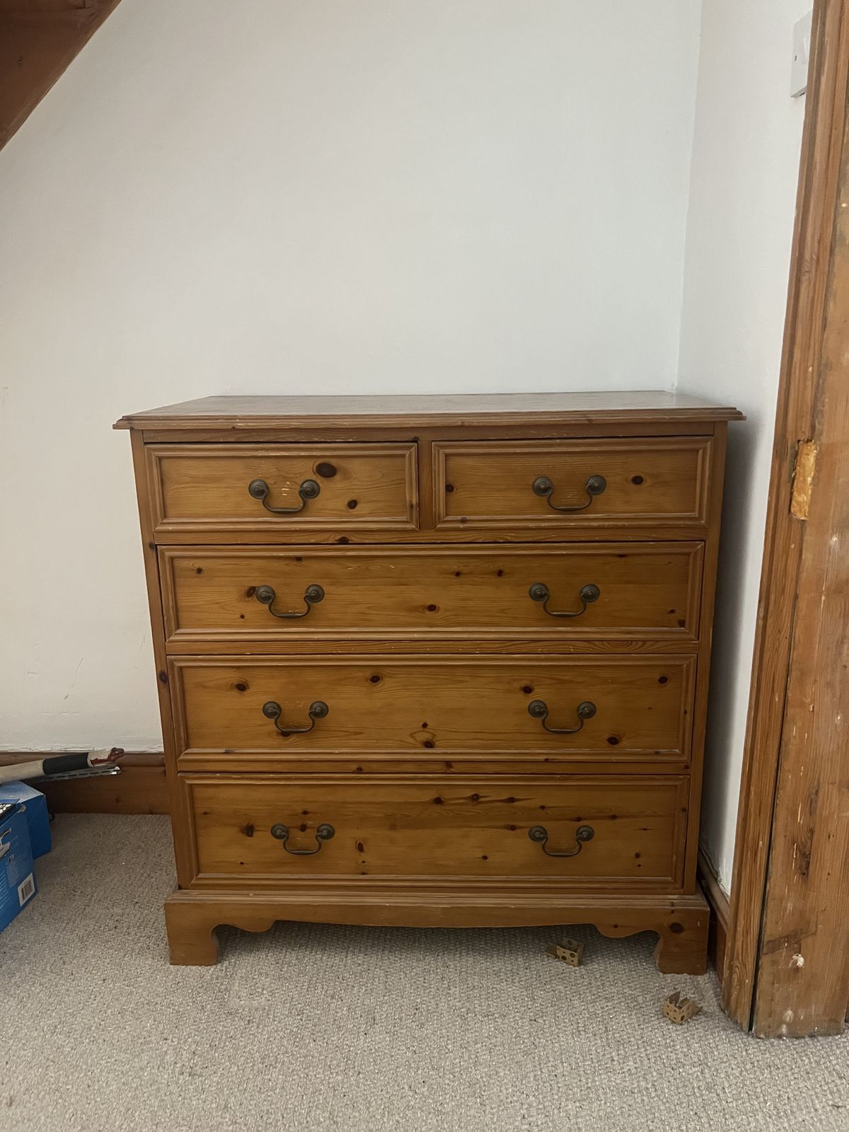 Handbuilt 1980’s Aged Pine Bedroom Set.