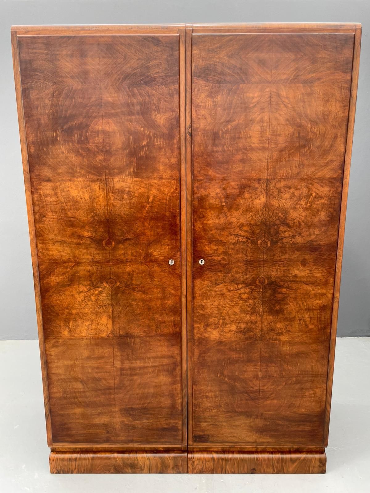 Restored Mid Century Walnut Wardrobe By Tatra Nábytok, Czechoslovakia, 1930s–1960s