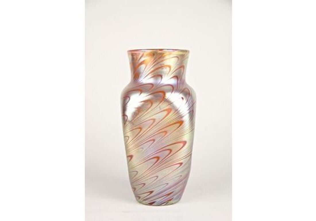 Art Nouveau Glass Vase By Loetz Witwe   Phenomen Rosa, Iridescent, Ca. 1902 photo Home Decor