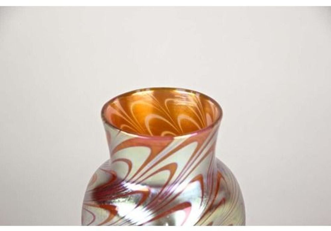 Art Nouveau Glass Vase By Loetz Witwe   Phenomen Rosa, Iridescent, Ca. 1902 photo vinterior
