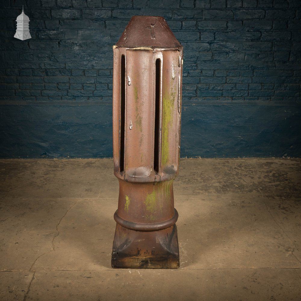 Louvered Chimney Pot, Tall Salt Glazed Terracotta photo buy