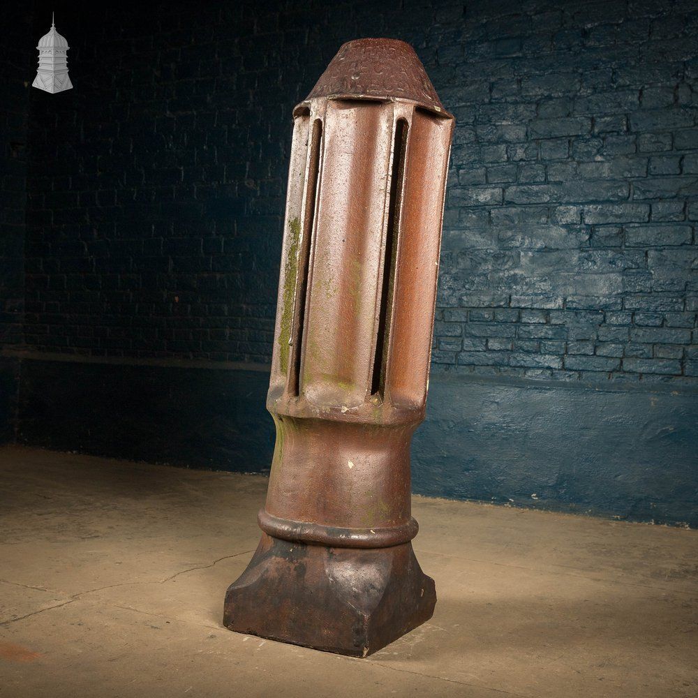 318.0 Louvered Chimney Pot, Tall Salt Glazed Terracotta photo