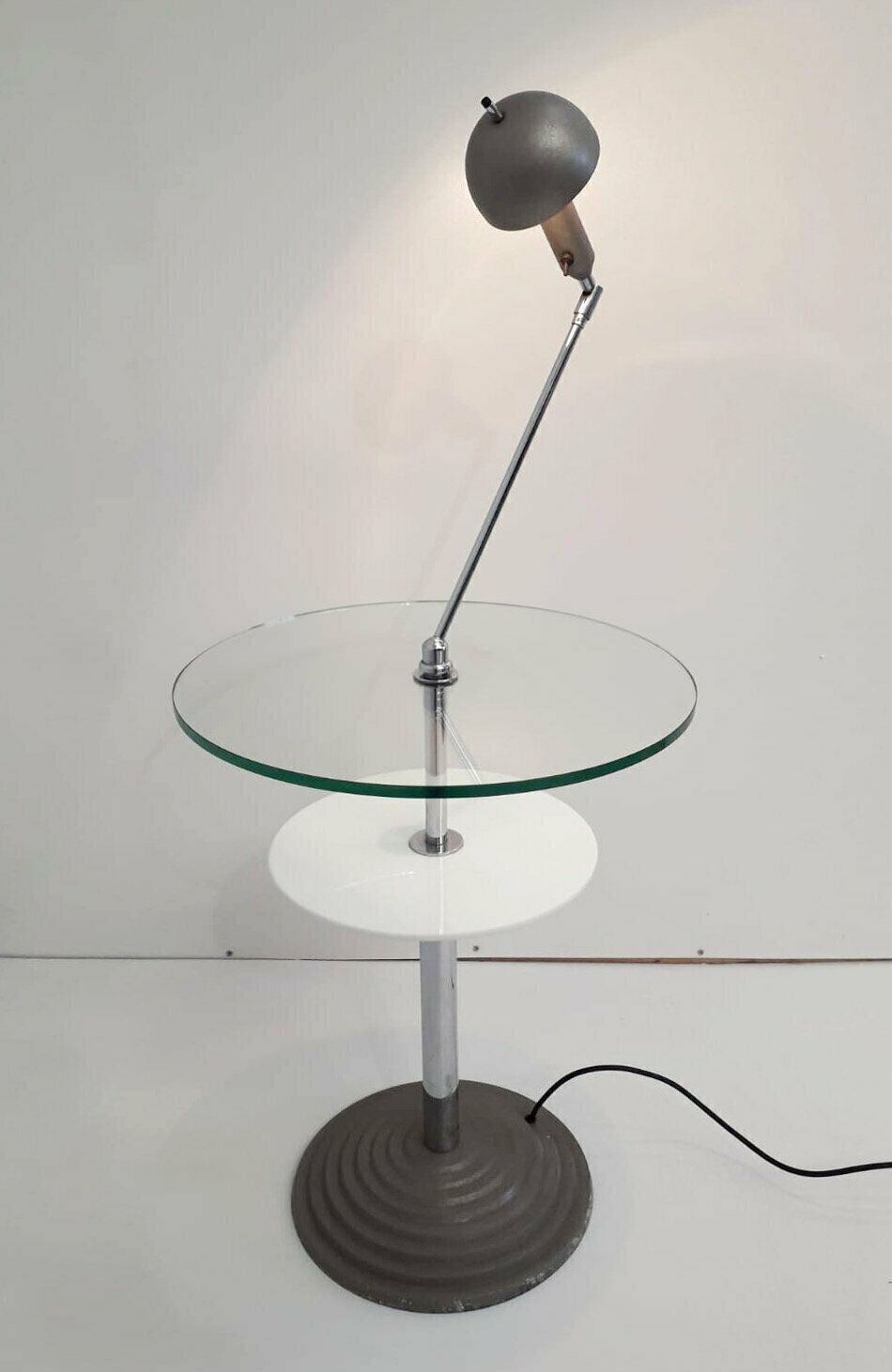 Rare Pair Of Lamp Tables By Fontana Arte photo vintage