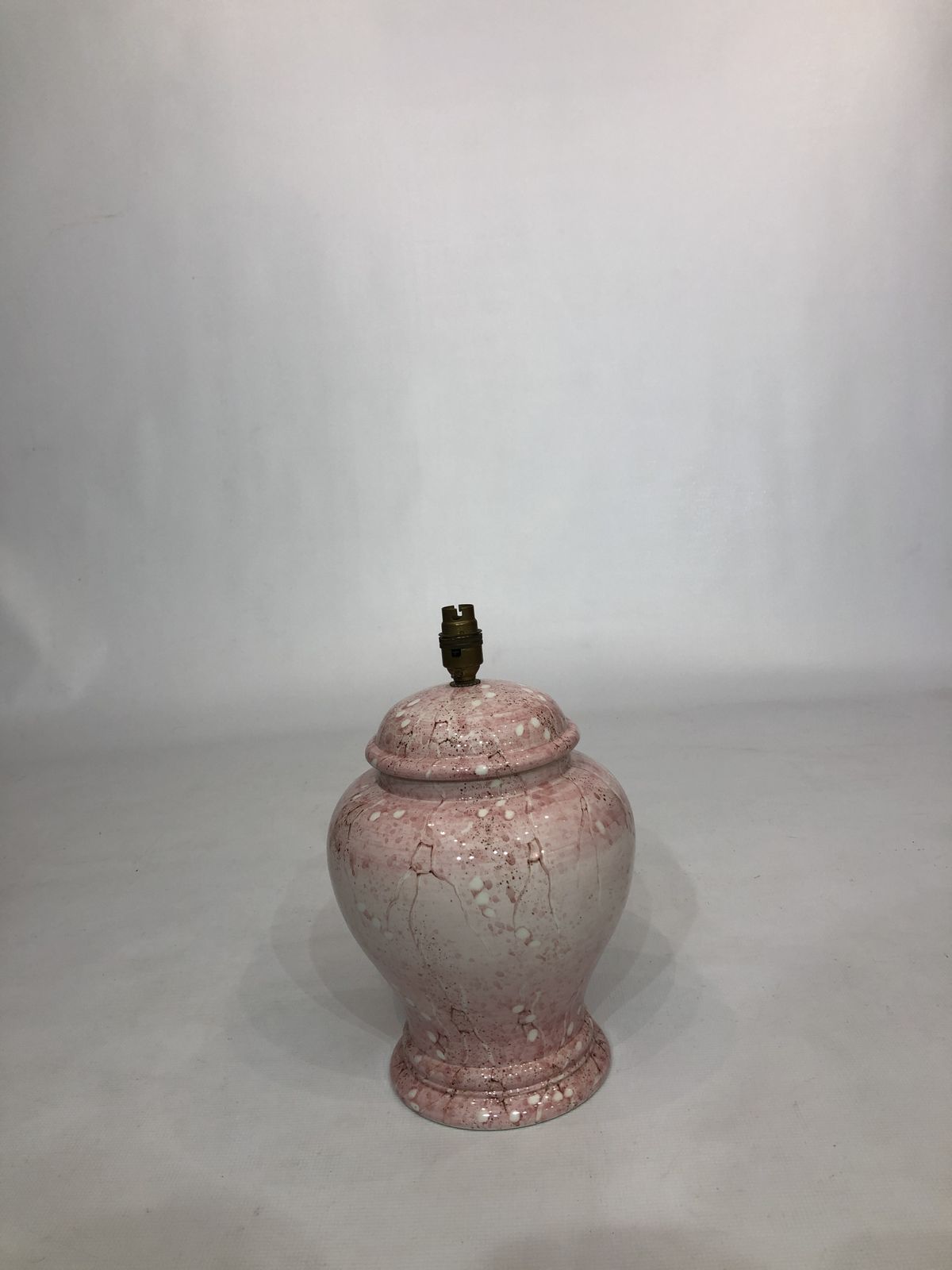 1980s Pink Ceramic Italian Table Lamp Marble Effect Vintage Urn Neo Classical photo buy