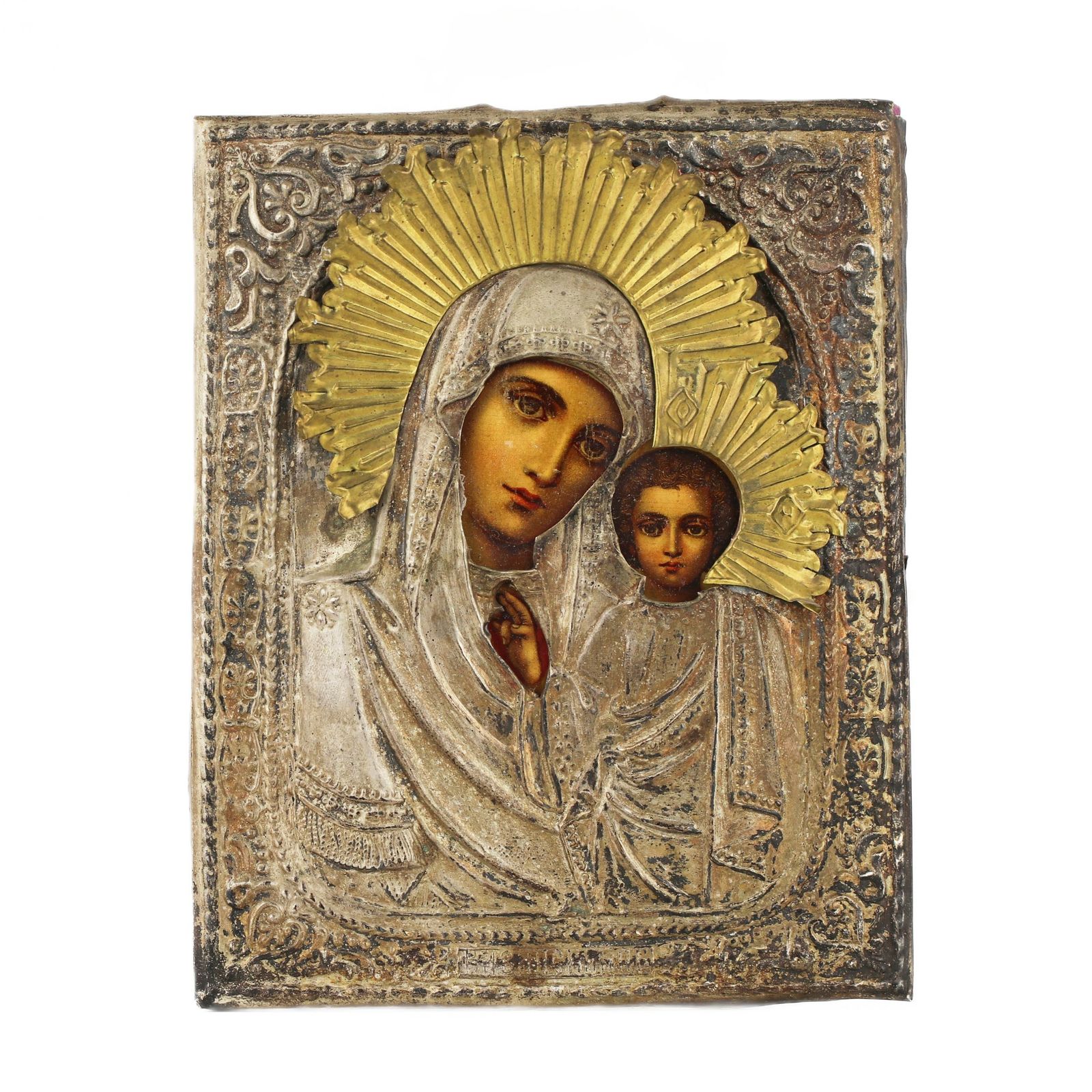 Icon Of Our Lady Of Kazan. Russia. The Turn Of The 19th And 20th Centuries.