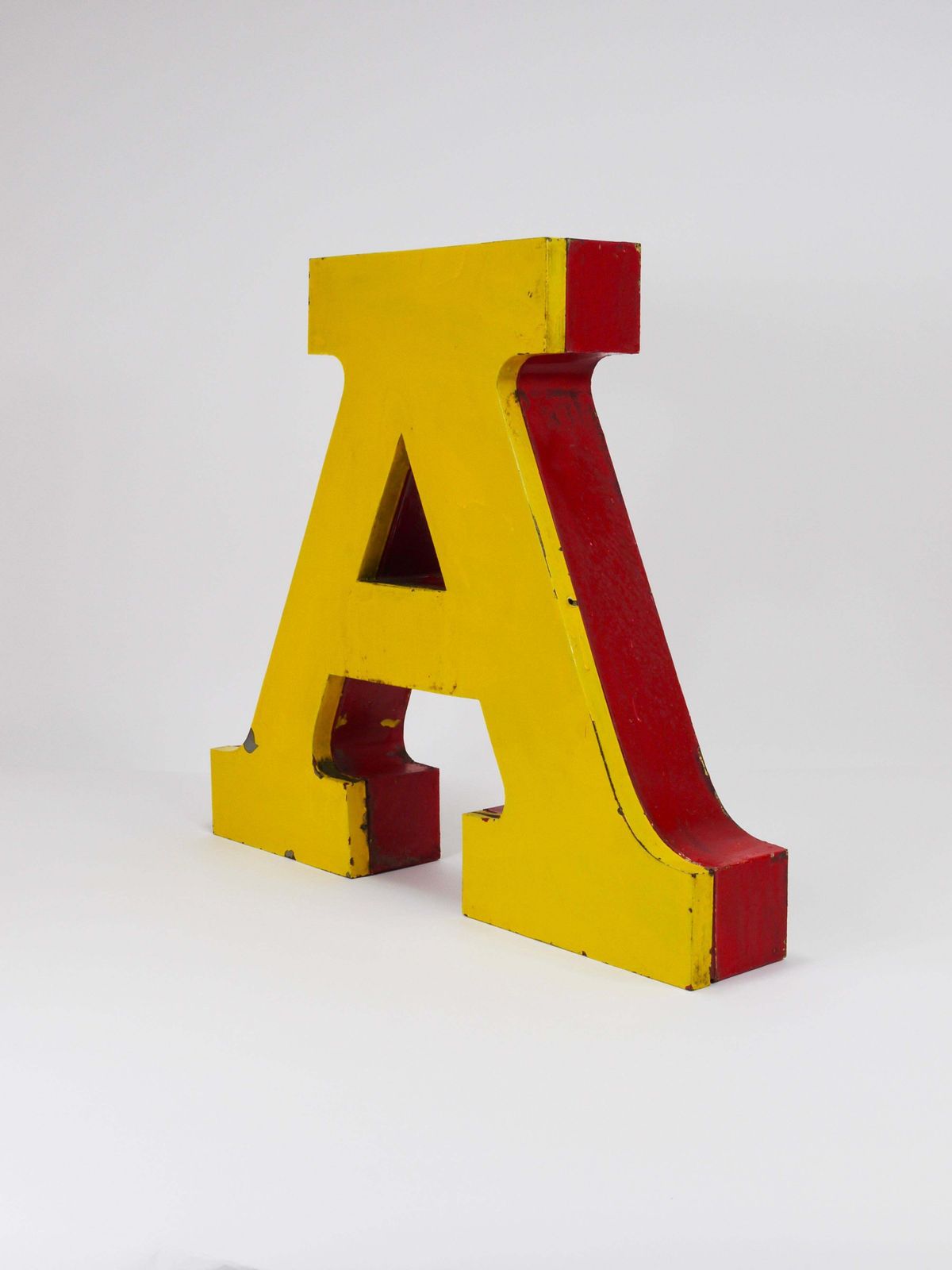 Large Channel Letter A Circus Lettering Advertising Sign From The The 1960s photo vinterior
