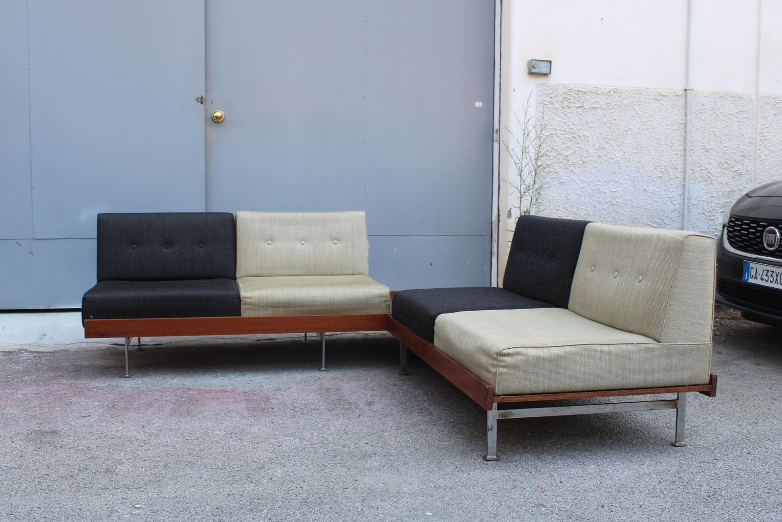 photo buy Saporiti George Nelson Herman Miller Style 1950 Italia Modular Sofa