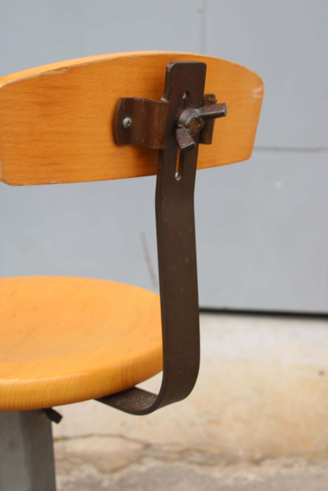 Diesel 1970 Beech And Iron Swivel Chair photo 836.0