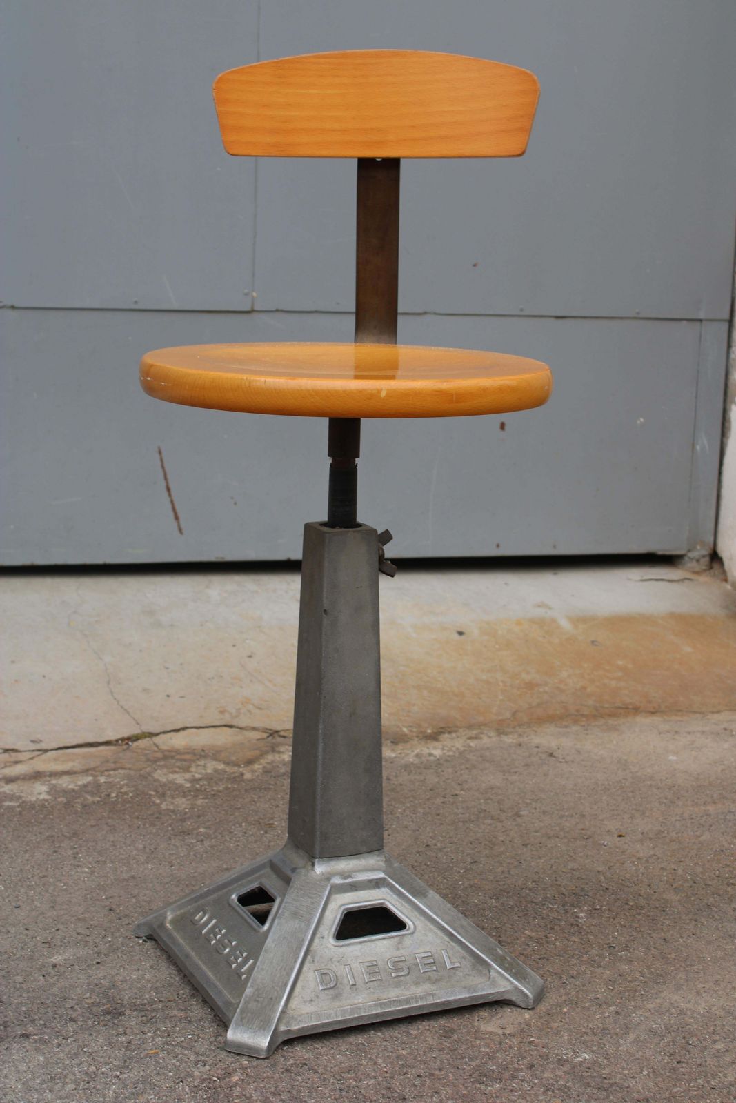 Diesel 1970 Beech And Iron Swivel Chair photo buy