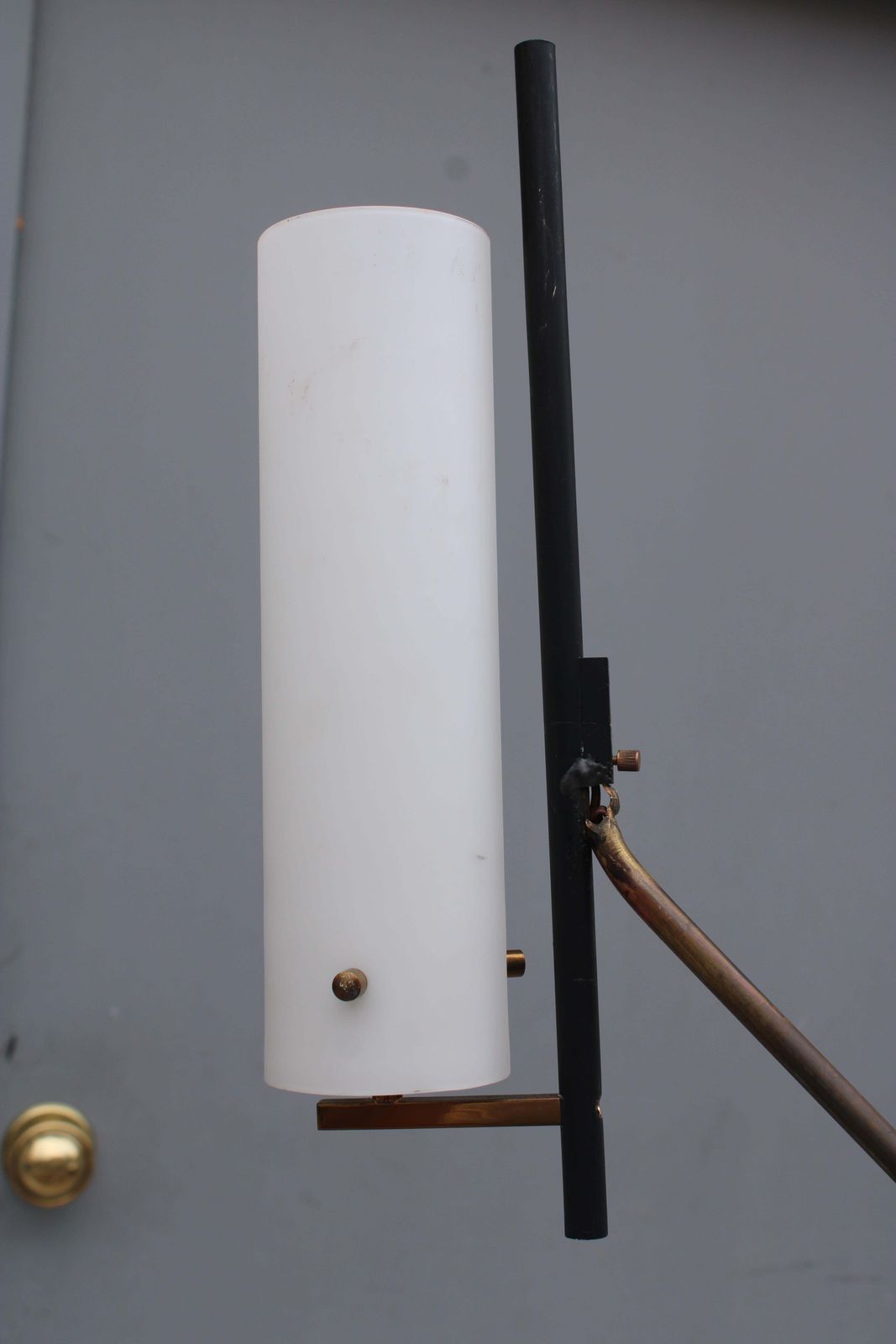 1950 Italian Floor Lamp In Brass And Glass Arredoluce Style photo buy