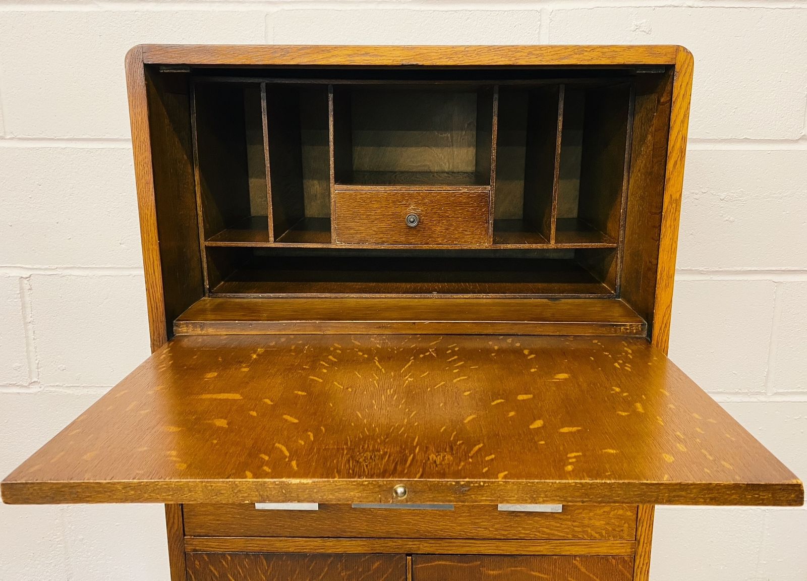 photo furniture Art Deco Oak Bureau, Early 20th Century