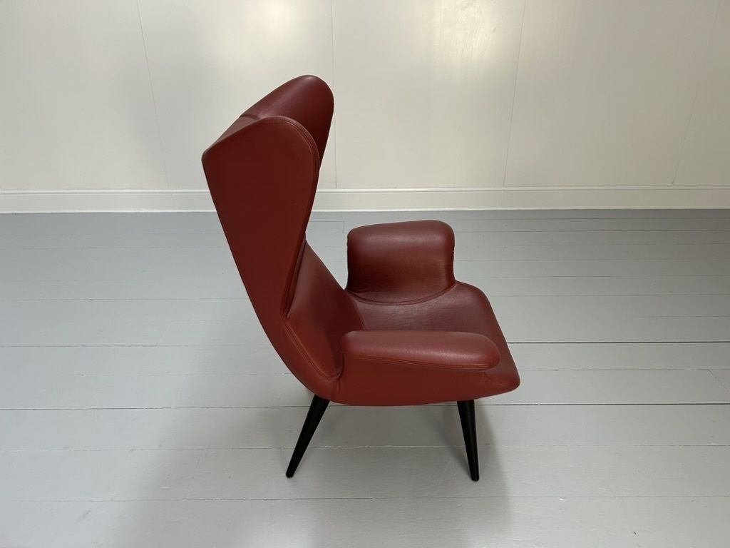 Furniture Pair Of Moroso With Diesel “Longwave” Armchairs – In Oxblood “Cat Z” Leather photo