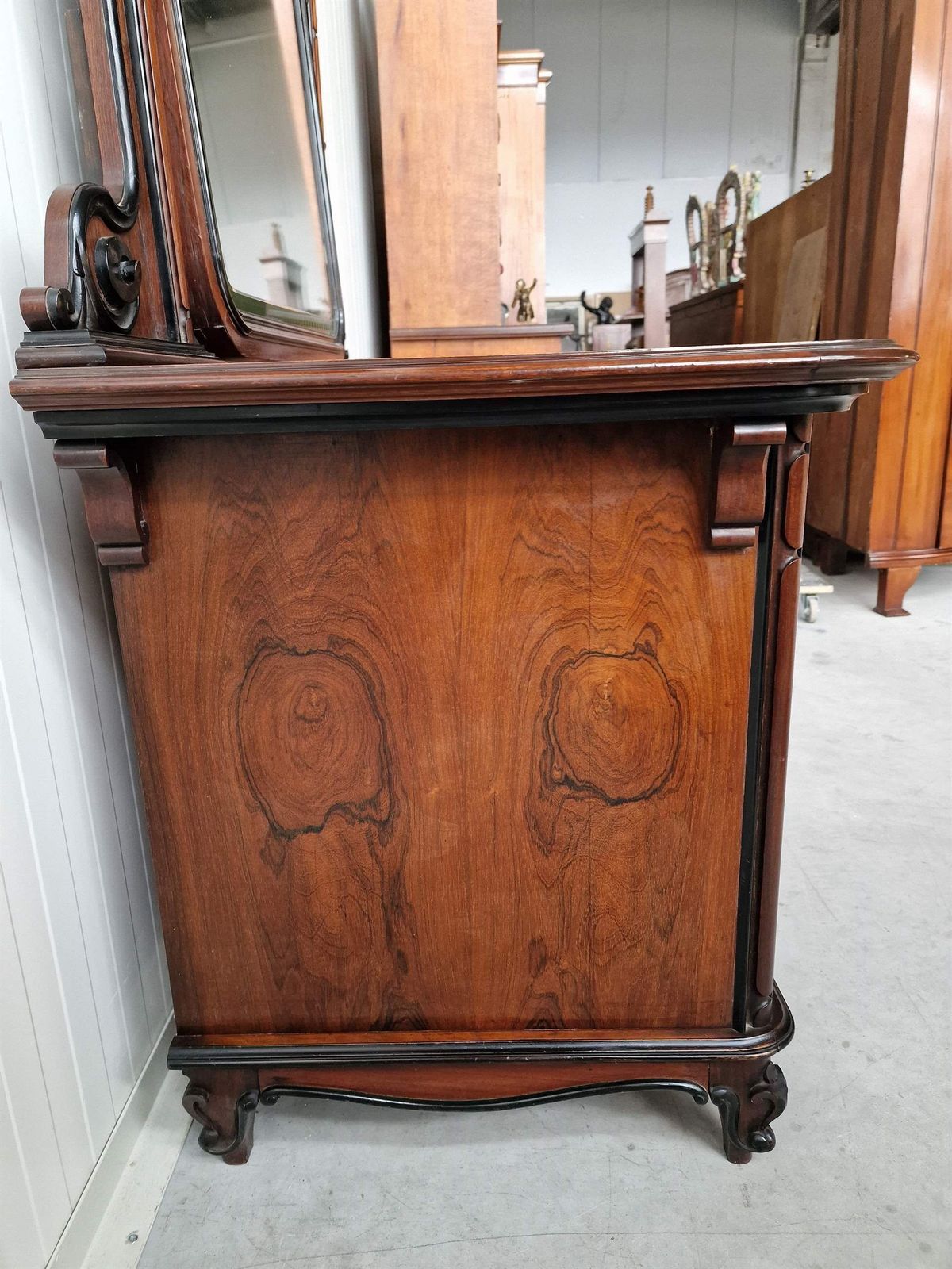 Chest Of Drawers With Mirror, 1800s photo for sale