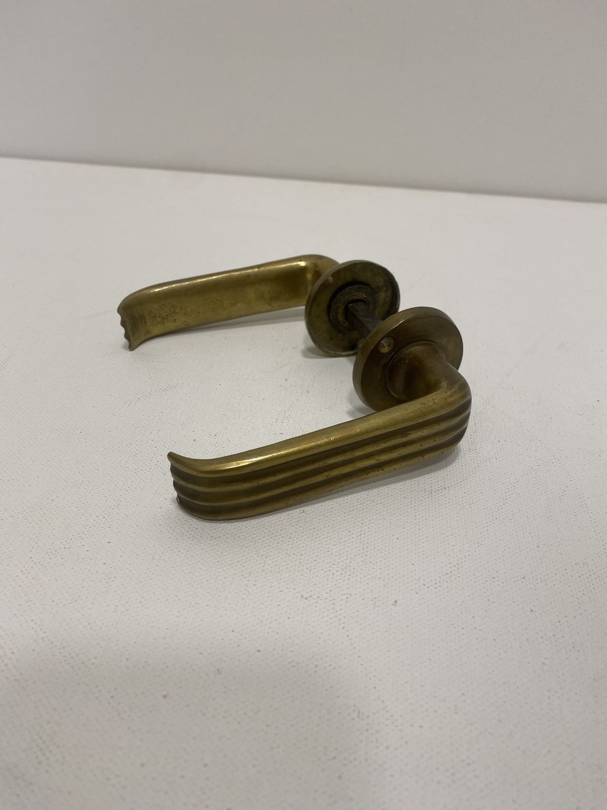 Gio Ponti Brass Door Handle Art Deco 1930s Italian Midcentury Architecture 1940s photo 490.0
